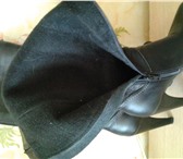 Фотография в Одежда и обувь Женская обувь Сапоги весна-осень, чёрные, р-р 37, высота в Ангарске 4 000