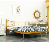 Изображение в Мебель и интерьер Мебель для спальни Кровать Лилия – металлическая кровать с ассиметричной в Златоусте 8 625