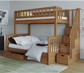 Фото в Мебель и интерьер Мебель для спальни Детская и взрослая кровать для семьи из массива в Москве 75 000