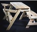 Изображение в Мебель и интерьер Мебель для дачи и сада В сложенном состоянии скамейка-трансформер в Барнауле 6 900
