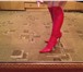 Фото в Одежда и обувь Женская обувь Красные сапоги б.у (одевали 2 раза)(классика) в Москве 6 000