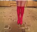 Foto в Одежда и обувь Женская обувь Красные сапоги б.у (одевали 2 раза)(классика) в Москве 6 000