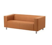 Фотография в Мебель и интерьер Мебель для гостиной Продам кожаный яркий диван. Сочный оранжевый. в Новосибирске 8 000