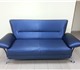 Продам кожаный офисный диван синего цвет
