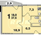 Foto в Недвижимость Квартиры Продам однокомнатную квартиру 38кв.м.-общей в Москве 6 500 000