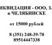 Фото в Прочее,  разное Разное ЛИКВИДАЦИЯ ФИРМ ЧЕЛЯБИНСК –  248-39-78Професс в Челябинске 15 000