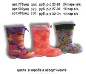 Фотография в Одежда и обувь Детская обувь Резиновые детские сапоги оптом. Яркие,  уютные в Москве 295