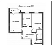 Изображение в Недвижимость Квартиры Продам в новом кирпичном доме большую 3-х в Тюмени 3 810 000