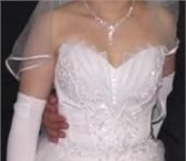 Изображение в Одежда и обувь Свадебные платья Продам свадебное платье Белое   корсет отделан в Богородск 4 500