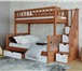 Foto в Мебель и интерьер Мебель для спальни Двухъярусная кровать из массива сосны с лестницей-ящиками в Москве 64 700