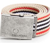 Фотография в Одежда и обувь Аксессуары Ремень Fred Perry в полоску бежевого, красного, в Москве 1 000
