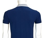 Изображение в Одежда и обувь Мужская одежда Темно-синяя футболка-поло Burberry с серым в Москве 1 800